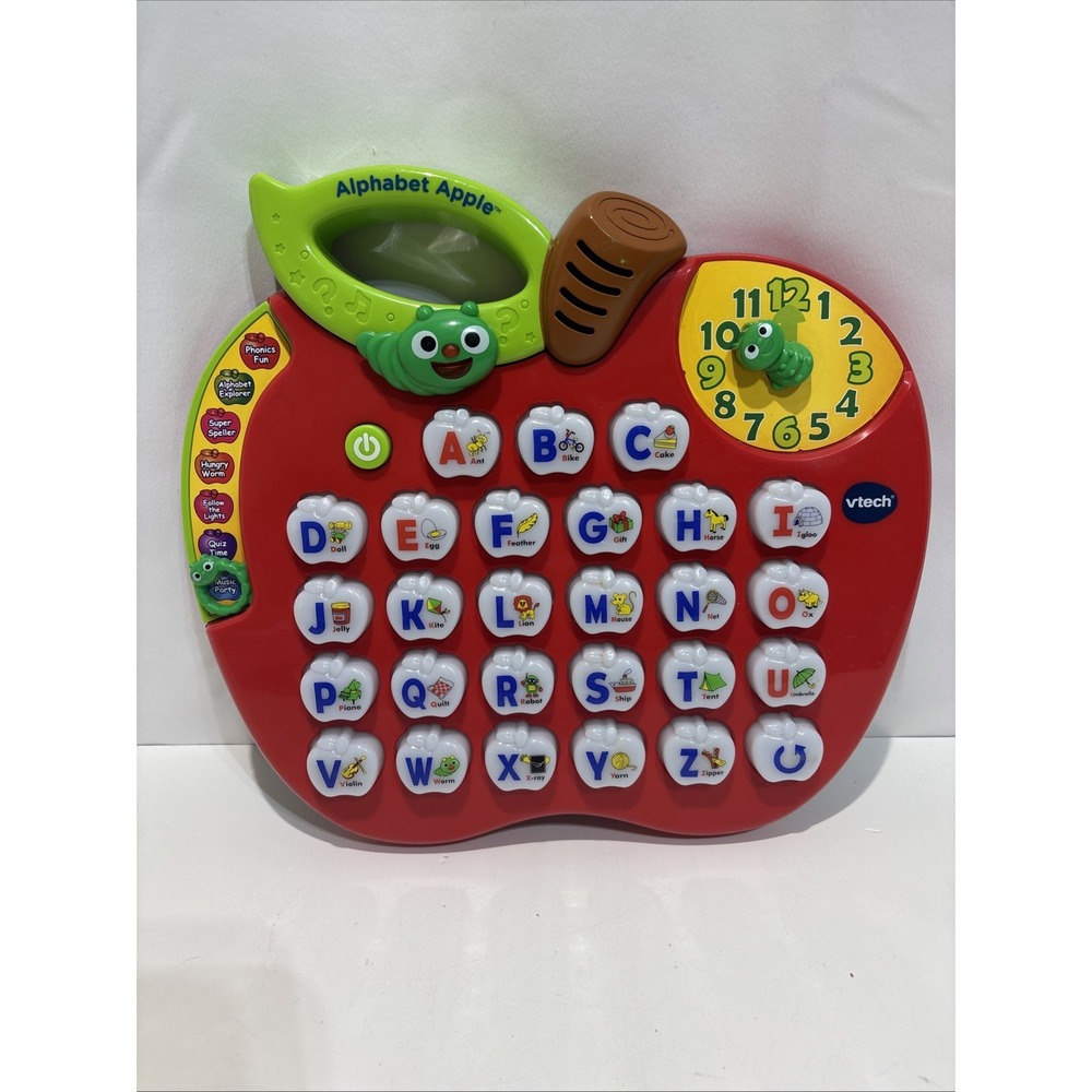 Vtech Alphabet Apple Light Up Talking Learning System Toy WORKING Homeschool